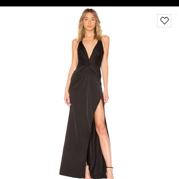 revolve long black dress